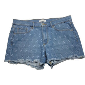 Ann Taylor Loft Blue Distressed Denim Jean Shorts Blue Wash Size 8/29
